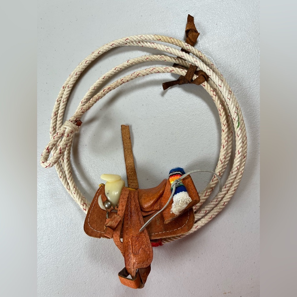 Vintage 1980’s craft item- lasso and saddle